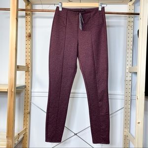 HUE Tweed Knit Highwaist Leggings in Sangria NWT